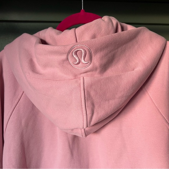Lululemon women’s loungeful relaxed fit cropped zipped zip-up pink hoodie jacket - Picture 10 of 11